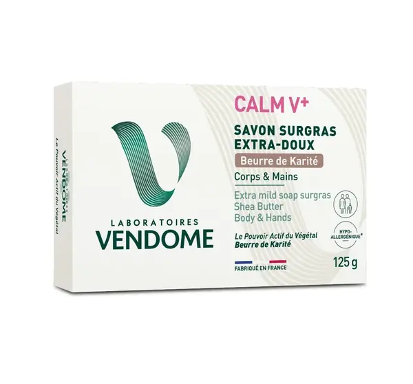 Laboratoires Vendome Calm Extra jemné tuhé mýdlo s bambuckým máslem 125 g