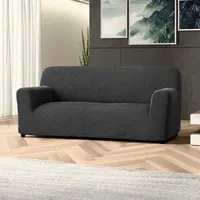 Bielastické potahy COSTINA antracit trojkřeslo (š. 170 - 220 cm)