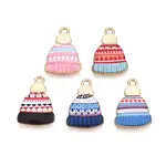 Winter Theme Printed Alloy Pendants