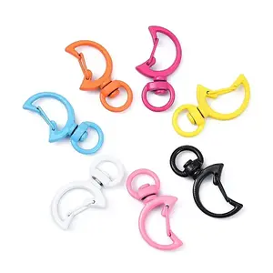 Spray Painted Alloy Swivel Snap Hooks Clasps