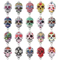40Pcs 20 Styles Cinco de Mayo Alloy Enamel Connector Charms