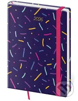 Týdenní diář 2026 A5 Vario Sprinkles s gumičkou
