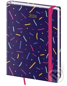 Týdenní diář 2026 A5 Vario Sprinkles s gumičkou