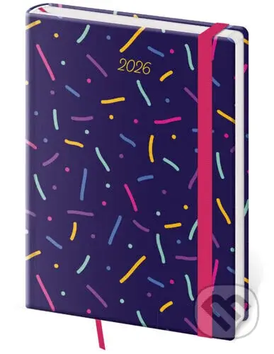Týdenní diář 2026 A5 Vario Sprinkles s gumičkou