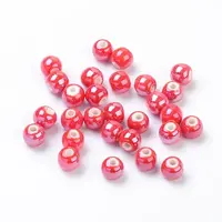 Pearlized Handmade Porcelain Round Beads
