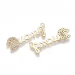 Brass Micro Pave Cubic Zirconia Links