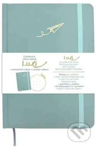 Notes Luxi tečky A5 lamino ledově modrá