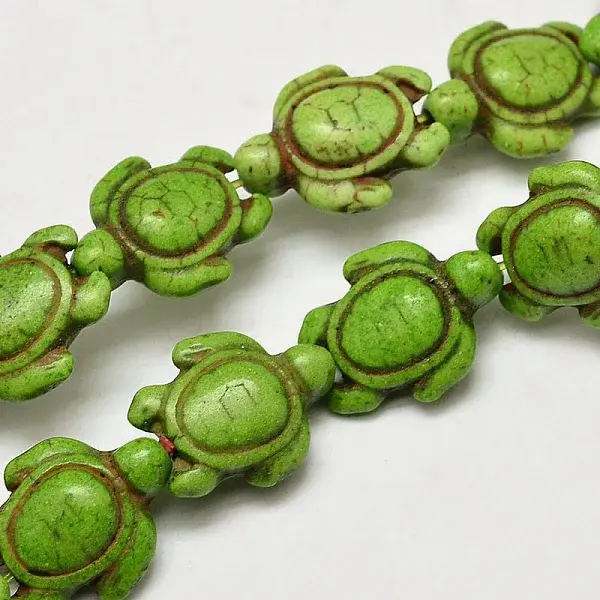 Dyed Synthetic Turquoise Beads Strands