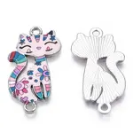Printed Alloy Kitten Connector Charms