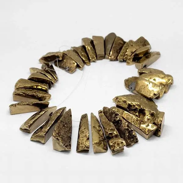 Electroplated Natural & Dyed Agate Bead Strands