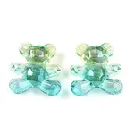 Gradient Color Transparrent Acrylic Eoropean Beads