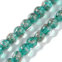 Handmade Gold Sand Lampwork Beads