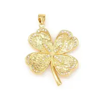 Brass Micro Pave Cubic Zirconia Pendants