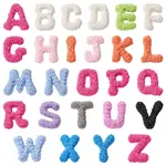 26Pcs 26 Styles Opaque Resin 26 Letter Cabochons