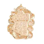 Brass Micro Pave Clear Cubic Zirconia Brooch Findings