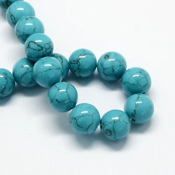 Dyed Synthetic Turquoise Gemstone Bead Strands
