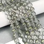 Frosted Transparent Glass Bead Strands