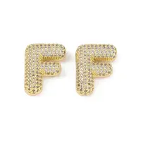 Brass Micro Pave Clear Cubic Zirconia Pendants