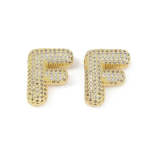 Brass Micro Pave Clear Cubic Zirconia Pendants