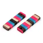 Opaque Resin & Walnut Wood Pendants