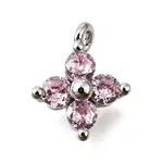 Brass Micro Pave Cubic Zirconia Pendants