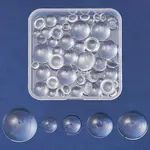 56Pcs 5 Styles Transparent Glass Cabochons