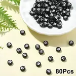 Opaque Acrylic Horizontal Hole Beads