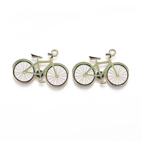 Light Gold Plated Alloy Jewelry Enamel Pendants