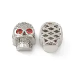 Brass Micro Pave Cubic Zirconia Beads