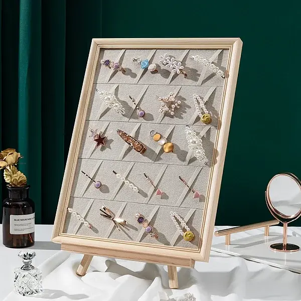 Desktop Wooden Hair Clip Display Frame