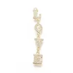 Brass Micro Pave Cubic Zirconia Big Pendants