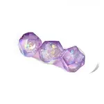 30Pcs Gradient Color & UV Plating Rainbow Iridescent Opaque Resin Beads