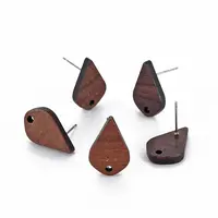 Walnut Wood Stud Earring Findings