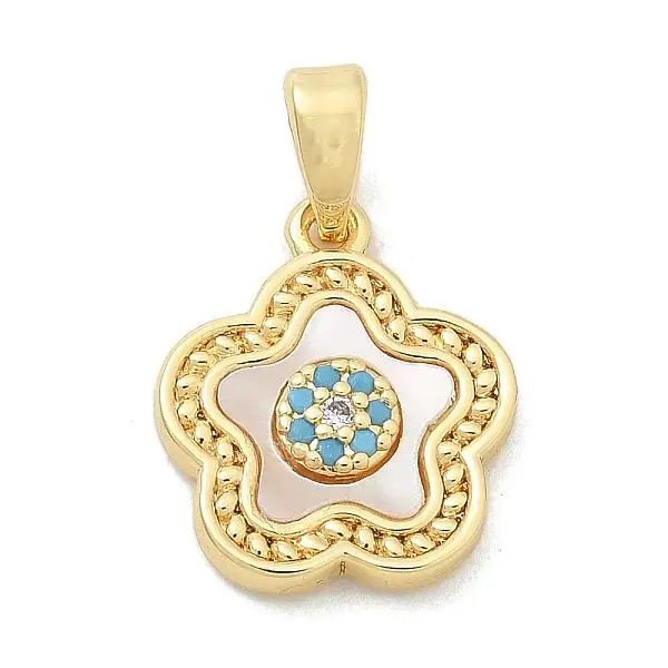Brass Micro Pave Cubic Zirconia Pendents