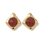 Faceted Natural Carnelian(Dyed & Heated) Pendants