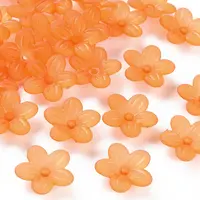 Frosted Acrylic Bead Caps
