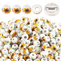 200Pcs Handmade Porcelain Beads Kit for DIY Bracelet Making