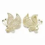 Brass Micro Pave Cubic Zirconia Brooch Findings