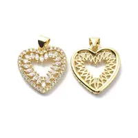 Brass Clear Cubic Zirconia Pendants