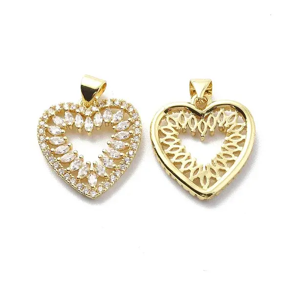 Brass Clear Cubic Zirconia Pendants