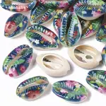 Printed Natural Cowrie Shell Beads