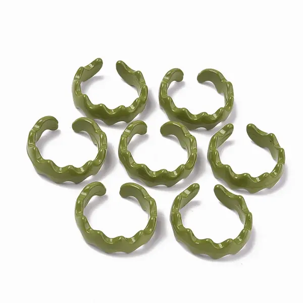 Spray Painted Alloy Cuff Rings