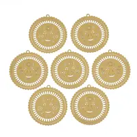 430 Stainless Steel Filigree Big Pendants