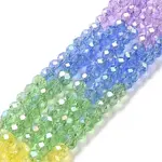 Transparent Electroplate Glass Beads Strands
