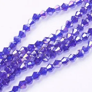 Faceted Bicone Glass Bead Strands