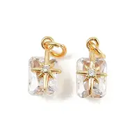 Brass Pave Cubic Zirconia Pendants