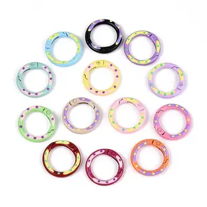 Spray Painted Alloy Spring Gate Rings