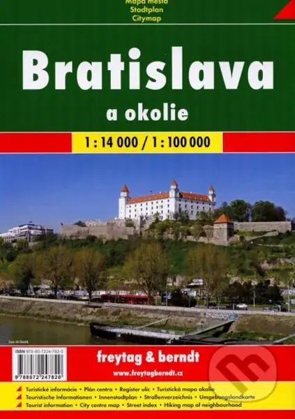 Bratislava a okolie 1:14 000, 1:100 000 (Mapa mesta)