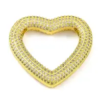 Rack Plating Brass Micro Pave Cubic Zirconia Pendants