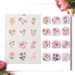 Flower Pattern Polymer Clay Earrings Water Transfer Paper